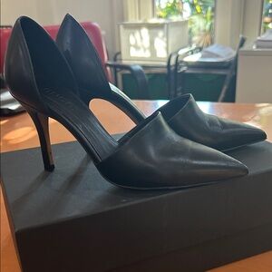 Vince Black Pointed Toe Heels